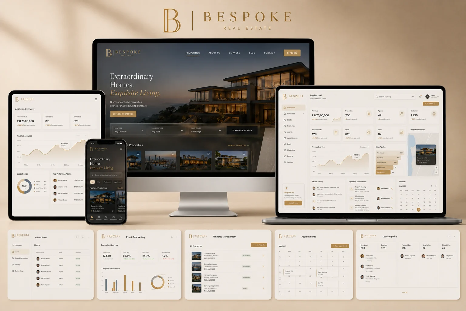 Bespoke Real Estate - Devices Showcase