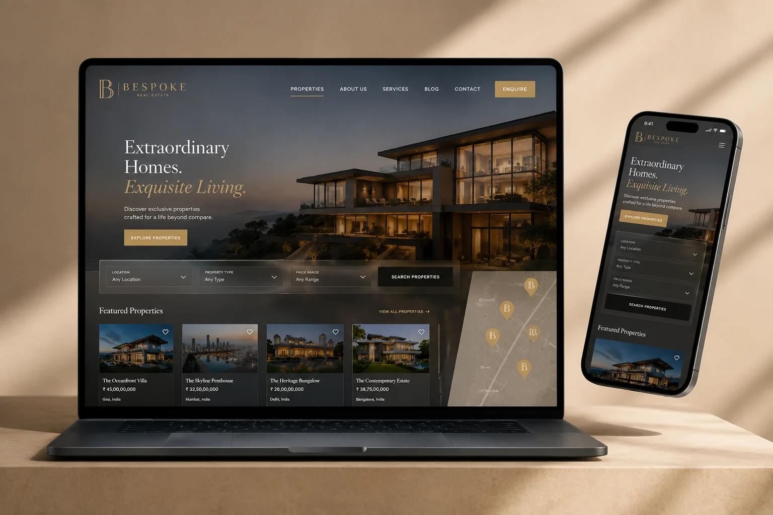 Bespoke Real Estate - Website Design
