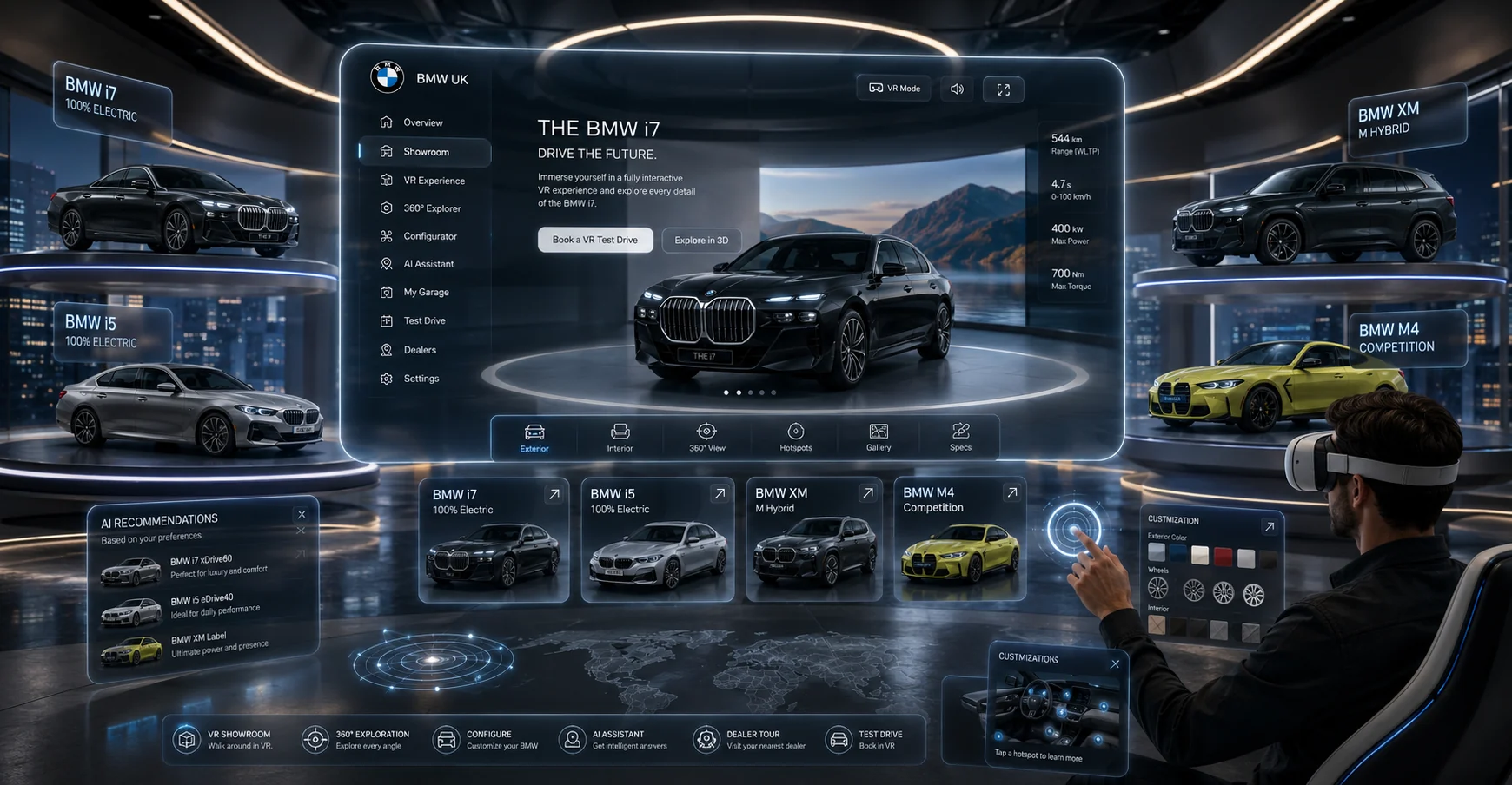 BMW VR - Dashboard Dark Theme